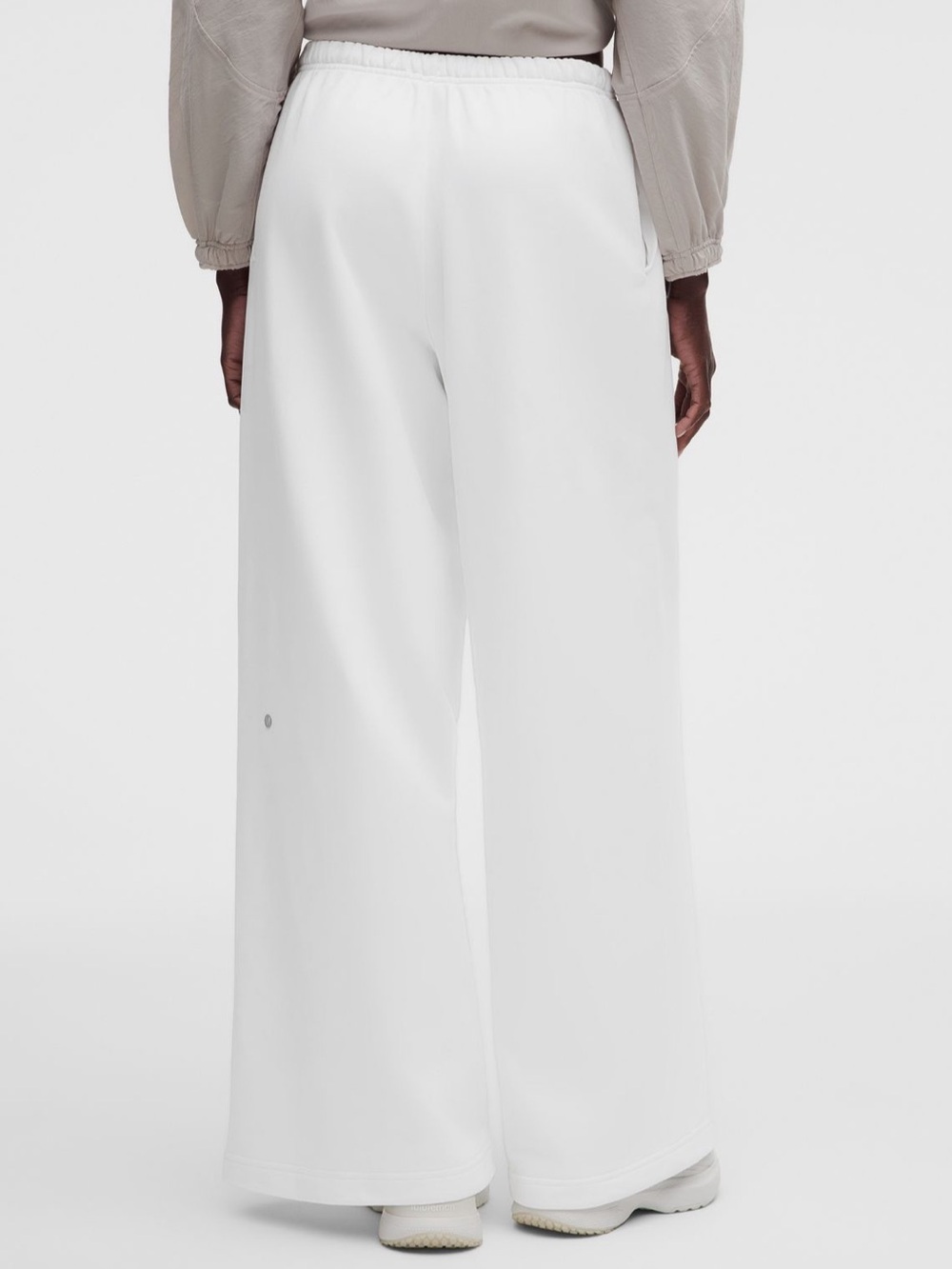 New❤️lululemon S French Terry Wide Leg Pant - White - Picture 2 of 11